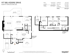 977 Belvedere Drive, North Vancouver- Floorplan